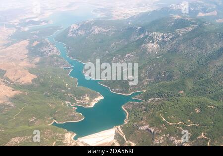 Izmir, Turkey – September 5, 2020. View over Tahtali reservoir in Izmir province of Turkey. Stock Photo