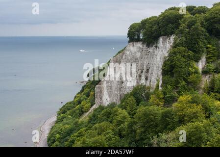 The famous chalk cliffs of the Victoria-view at Rügen's Stubbenkammer nature reserve Stock Photo