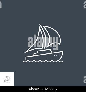 Yacht Related Vector Line Icon Stock Vector Image & Art - Alamy
