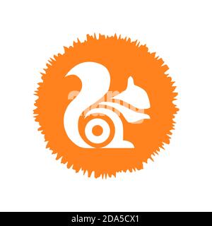 UC Browser logo. UC Browser is a web browser developed by UCWeb. UC Browser app . Kharkiv, Ukraine - October, 2020 Stock Photo