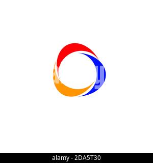 Abstract logo design three  lcolour. Stock Vector