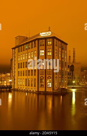 Arbetets museum, the museum of work, Norrköping, Sweden, Sverige, at night Stock Photo