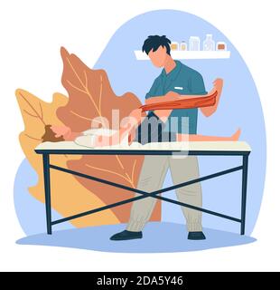 Body treatment special massage for muscles vector Stock Vector