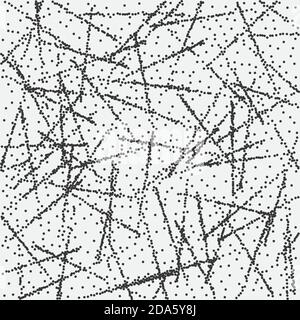 Black and white graphic vector pattern with dotted lines with different weight Stock Vector
