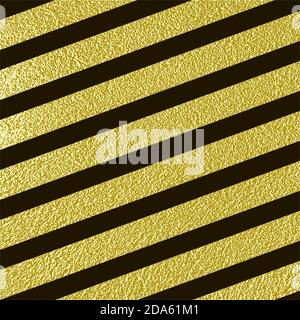 Gold glittering seamless lines pattern on black background. Golden striped background. Made in vector Stock Vector