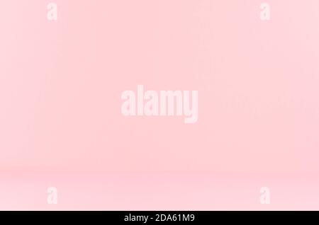 Soft light pastel pink background with perspective as room. Stock Photo