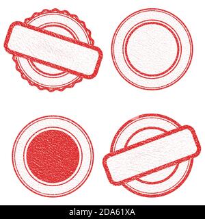 Vector Stamp without text. Set of Stamps . Red Stamps . Grunge Rubber Texture Stamp . Distressed Stamp Texture . Post Stamp Collection . Vector Stamps . Circle Stamps . Stock Vector