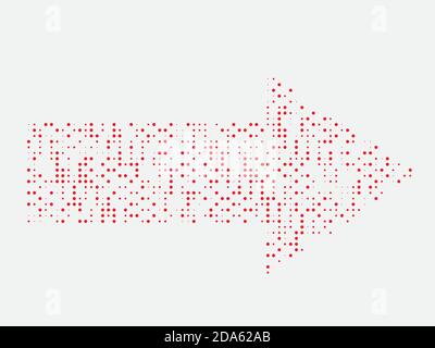 Linear Dots Arrow . Arrow Design . Vector Arrow Background . Arrow Icon . Arrow Logo. Stock Vector