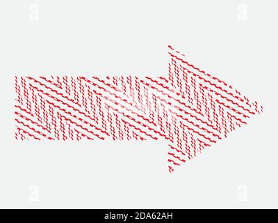 Linear Dots Arrow . Arrow Design . Vector Arrow Background . Arrow Icon . Arrow Logo. Stock Vector