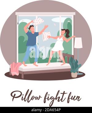 Couple having fun social media post mockup Stock Vector