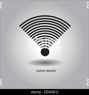 illustration vector Wireless and wifi icon or sign for remote internet access with very strong signal Stock Vector