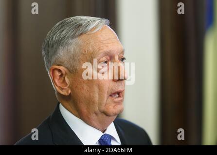 KYIV, UKRAINE - Aug 24, 2017: Meeting of US Secretary of Defense James ...