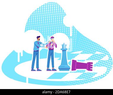 Coaching flat concept vector illustration Stock Vector