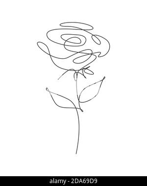 Romantic love concept one single line drawing Vector Image