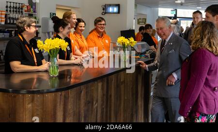 HRH Prince Charles opening the Rock UK Summit Centre Stock Photo