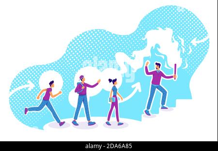 Career guidance flat concept vector illustration Stock Vector