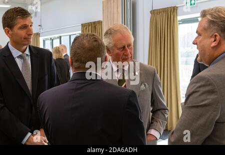 HRH Prince Charles opening the Rock UK Summit Centre Stock Photo