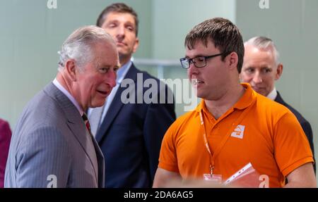 HRH Prince Charles opening the Rock UK Summit Centre Stock Photo