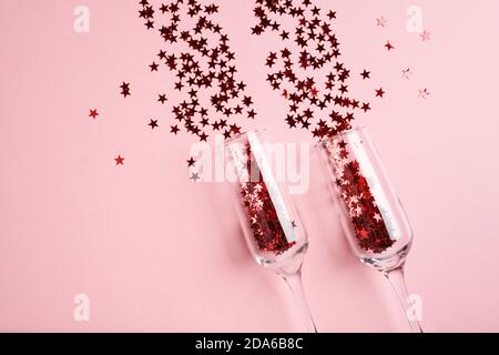 Background About A Party, Confetti, Stars And Streamers. Made In Silver  Shades. Copy Space. Top View Stock Photo, Picture and Royalty Free Image.  Image 122055778.