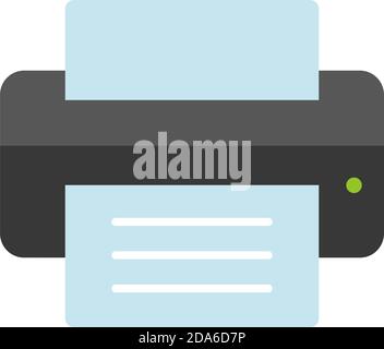 Printer icon flat vector illustration Stock Vector