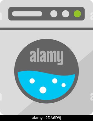 Washing machine,  laundry / Home appliance vector icon illustration Stock Vector