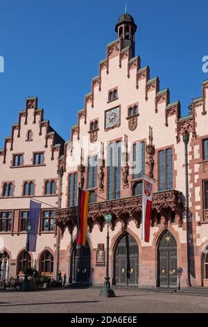 geography / travel, Germany, Hesse, Frankfurt on the Main, houses at the Roemerberg (Roman Mountain) i, Additional-Rights-Clearance-Info-Not-Available Stock Photo