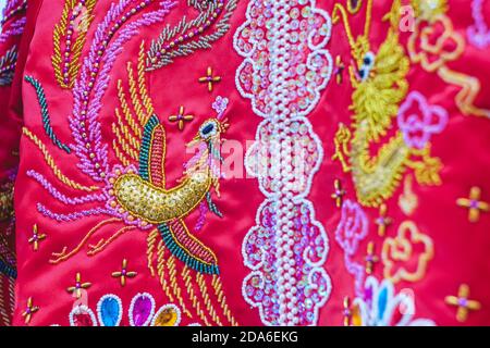 Chinese Cheongsam Wedding Dress Stock Photo