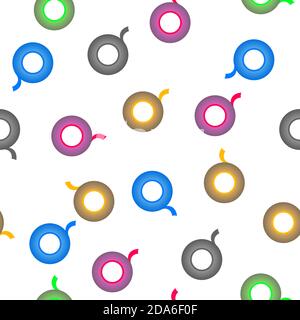 Colored Scotch Tape Seamless Pattern Isolated on White Background. Insulating Roll Stock Vector