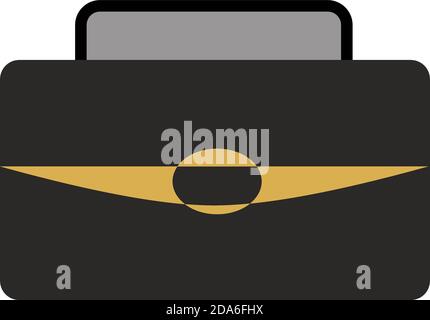 briefcase vector icon.Flat Icon of Briefcase.Shopping bag icon . Lorem Ipsum Illustration design. Stock Vector