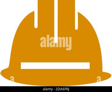 Vector construction helmet illustration. Construction helmet illustration. Construction helmet cartoon style icon. Isolated on a white background. Stock Vector
