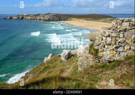 sea view from wild coast in crozon france Stock Photo