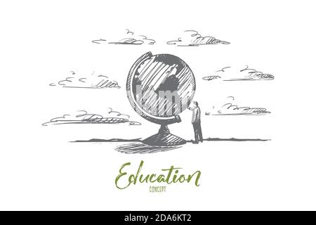 Education concept. Hand drawn isolated vector. Stock Vector