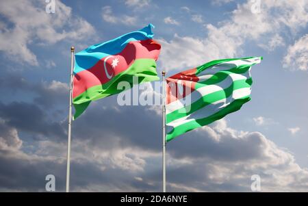 Beautiful national state flags of Abkhazia and Botswana together at the ...