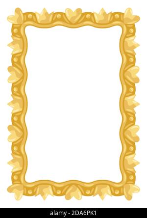 Princess frame with hearts and crowns. Stock Vector