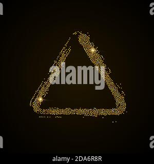 Different gold frames vector. Gold frames isolated on black background . Vector Frames for your Design. Stock Vector