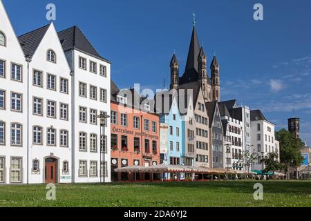 geography / travel, Germany, North Rhine-Westphalia, Cologne, capital St. Martin in the old town, Colo, Additional-Rights-Clearance-Info-Not-Available Stock Photo