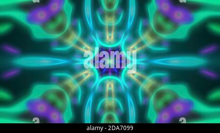 Abstract neon blurry patterned symmetrical background. For design and network Stock Photo