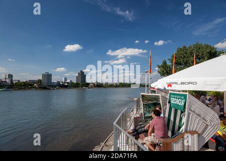 geography / travel, Germany, North Rhine-Westphalia, Cologne, restaurant 'Rheinterrassen' on the Rhine, Additional-Rights-Clearance-Info-Not-Available Stock Photo