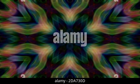 Abstract neon blurry patterned symmetrical background. For design and network Stock Photo