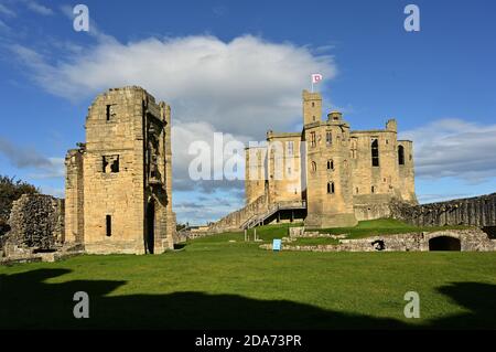 WARKWORTH CASTLE, Northumberland Stock Photo