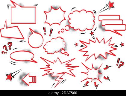 comic speech bubbles set Stock Vector