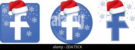 Letter F flat web icon, button or sign on transparent background in Christmas style Stock Vector