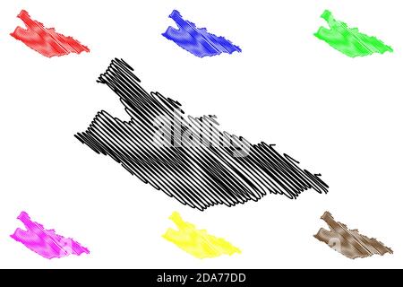 Ruiru City (Republic of Kenya, Kiambu County) map vector illustration ...