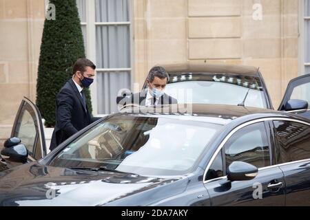 Paris, France, 10th November 2020, Exit of the Council of french Ministers, Gérald Darmanin, Minister of Interior, François Loock/Alamy Stock Photo