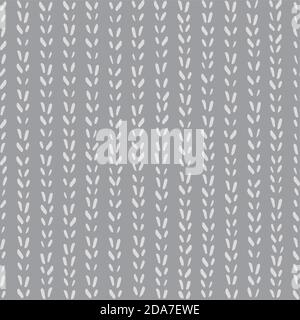 Hand drawn christmas seamless pattern. Knitted wool texture for textile, gift papers, scrapbooking. Abstract grey winter background. Stock Vector