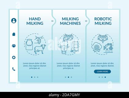 Industrial milking onboarding vector template Stock Vector
