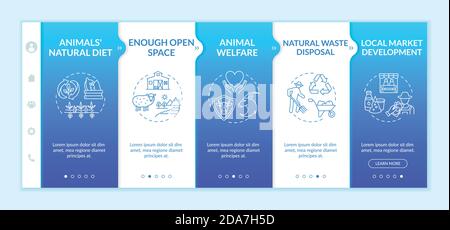 Ethical dairy industry production onboarding vector template Stock Vector