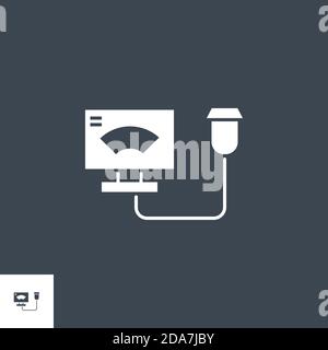 Ultrasound related vector glyph icon. Stock Vector