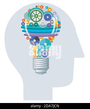 Think about ideas and plan strategy Stock Vector