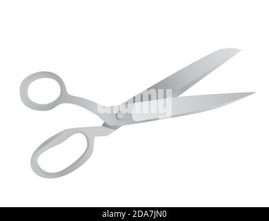 Steel Scissors Icon Isotared on White Background. Vector Illustration Stock Vector